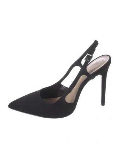 Pre-owned Schutz Suede Slingback Pumps In Black