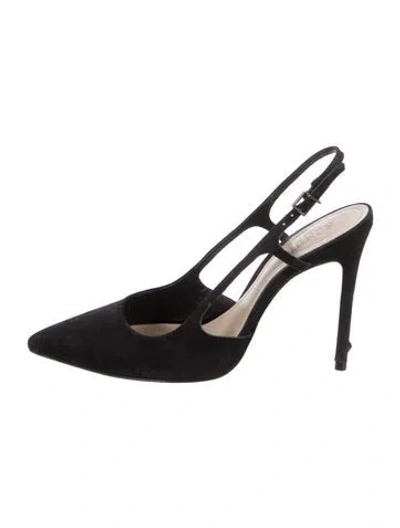 Pre-owned Schutz Suede Slingback Pumps In Black