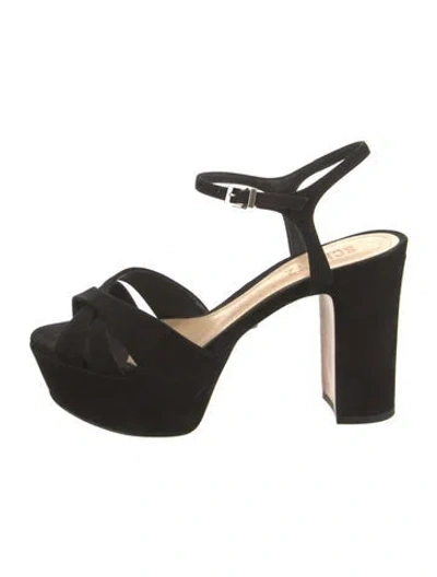 Pre-owned Schutz Suede Slingback Pumps In Black