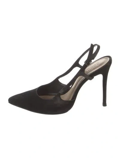 Pre-owned Schutz Suede Slingback Pumps In Black