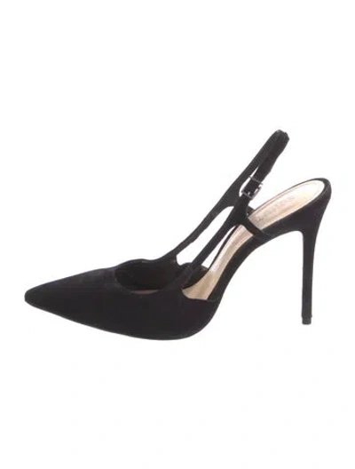 Pre-owned Schutz Suede Slingback Pumps In Black