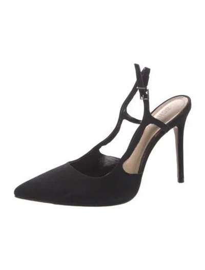 Pre-owned Schutz Suede Slingback Pumps In Black