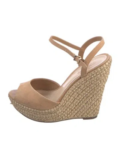 Pre-owned Schutz Suede Slingback Pumps In Neutral
