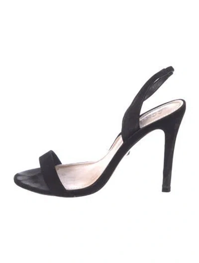Pre-owned Schutz Suede Slingback Sandals In Blue