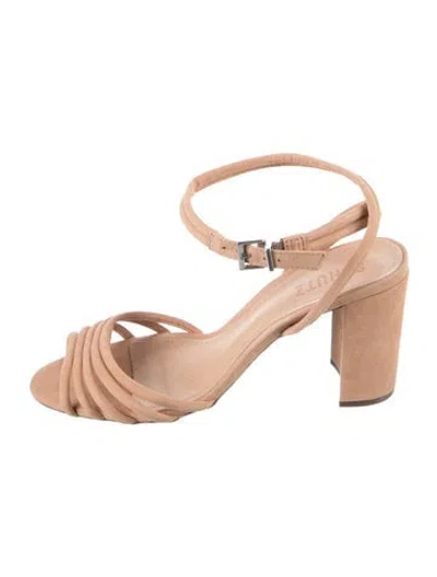 Pre-owned Schutz Suede Slingback Sandals In Neutral