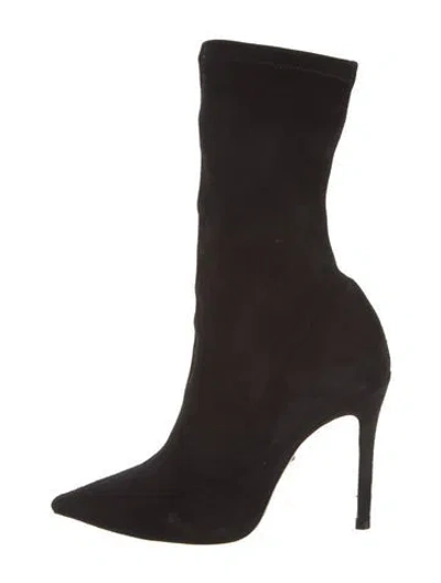 Pre-owned Schutz Suede Sock Boots In Black