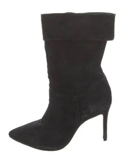 Pre-owned Schutz Suede Sock Boots In Black