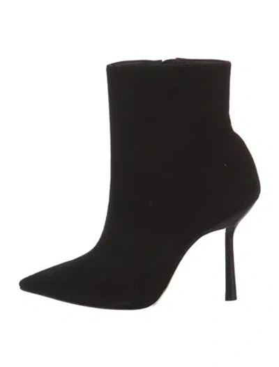 Pre-owned Schutz Suede Sock Boots In Black
