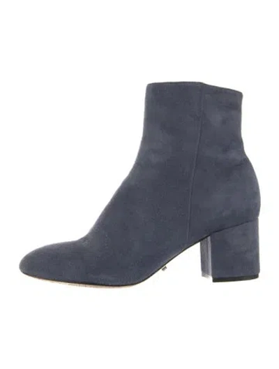 Pre-owned Schutz Suede Sock Boots In Blue