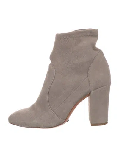 Pre-owned Schutz Suede Sock Boots In Gray