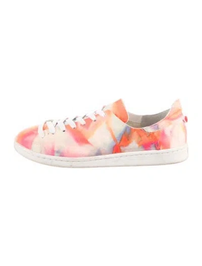 Pre-owned Schutz Suede Tie-dye Print Sneakers In Pink