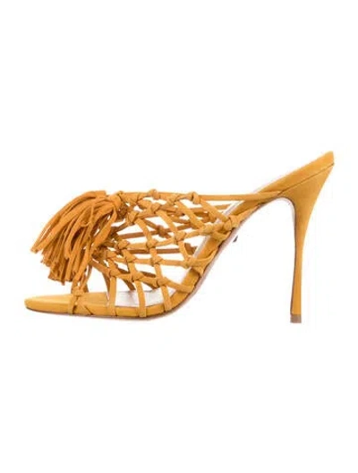 Pre-owned Schutz Suede In Yellow