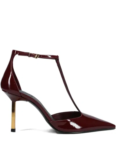 Schutz T-bar Strap Patent Pumps