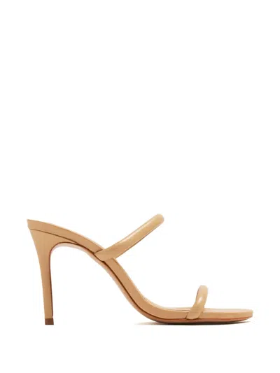Schutz Taliah Thin Strap Heeled Sandals In Neutral