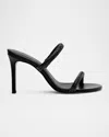 Schutz Taliah Woven Strap Slide Sandal In Black