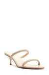 Schutz Taliah Woven Strap Kitten Heel Slide Sandal In Natural Nibs