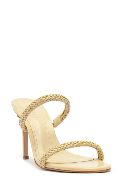 Schutz Taliah Woven Strap Slide Sandal In Beige