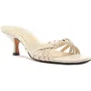 Schutz Tara Interlaced Slide Sandal In White