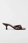 Schutz Tara Interlaced Slide Sandal In Brown