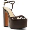 Schutz Women Tara Platform Block Heel Sandals In Brown