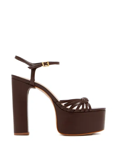 Schutz Tara Platform Sandals In Brown