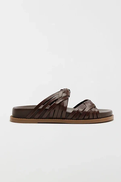 Schutz Tara Sporty Flat Sandal In Chestnut Brown, Women's At Urban Outfitters