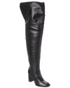 Schutz Terrance Block Leather Over-the-knee Boot In Black