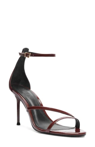 Schutz Tessa Leather Sandal In Port Burgundy