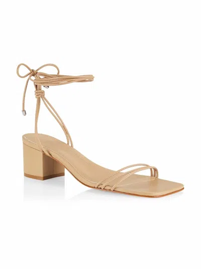 Schutz Thea Block Sandal In Light Nude In Brown