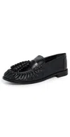 Schutz Tilly Tassel Loafers Black