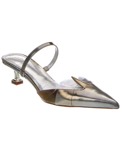 Schutz Tori Kitten Mid Stiletto Pump In Neutral