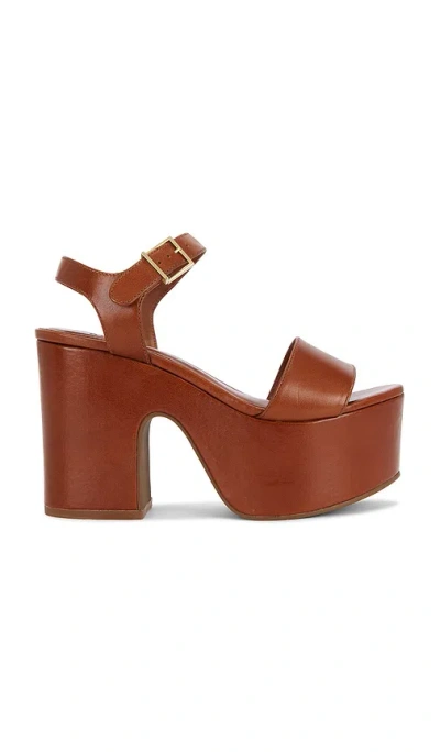Schutz Tuke Platform Sandal In Brown
