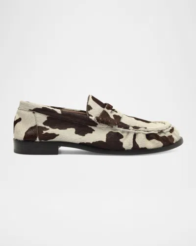 Schutz Tyche Calf Hair Penny Loafers