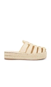 Schutz Valerie Flatform Mule In Natural Nibs