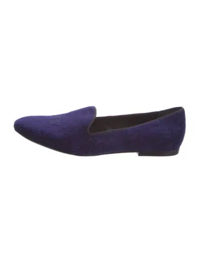Pre-owned Schutz Velvet Loafers In Purple