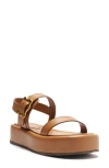 Schutz Wavy Ankle Strap Platform Sandal In Miele