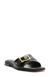 Schutz Wavy Flat Sandal In Black