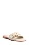 Schutz Wavy Slide Sandal In Pearl