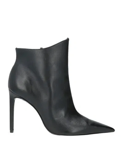 Schutz Woman Ankle Boots Black Size 5.5 Leather