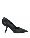 Schutz Woman Pumps Black Size 9.5 Leather In Black