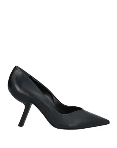 Schutz Woman Pumps Black Size 9.5 Leather