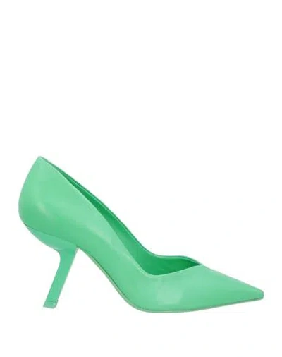 Schutz Woman Pumps Green Size 5.5 Soft Leather
