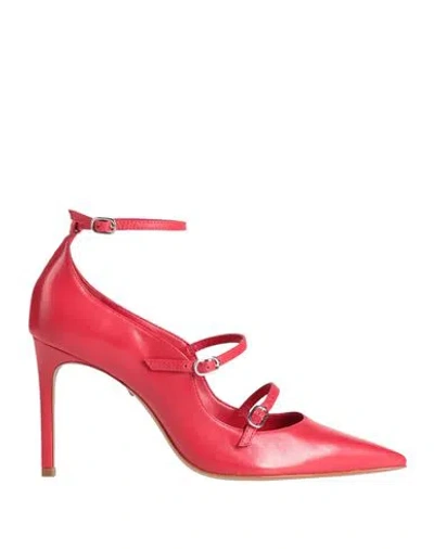 Schutz Woman Pumps Red Size 9 Leather