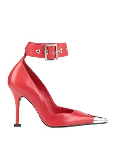 Schutz Woman Pumps Tomato Red Size 6 Leather