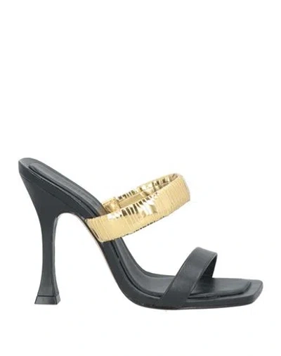 Schutz Woman Sandals Black Size 6 Leather