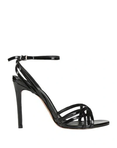 Schutz 115mm Patent Leather Sandals In Black