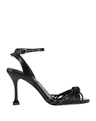 Schutz Woman Sandals Black Size 9 Leather