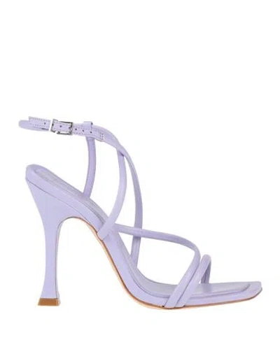 Schutz Woman Sandals Lilac Size 9 Leather In Purple