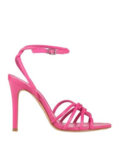 Schutz Woman Sandals Magenta Size 7 Leather