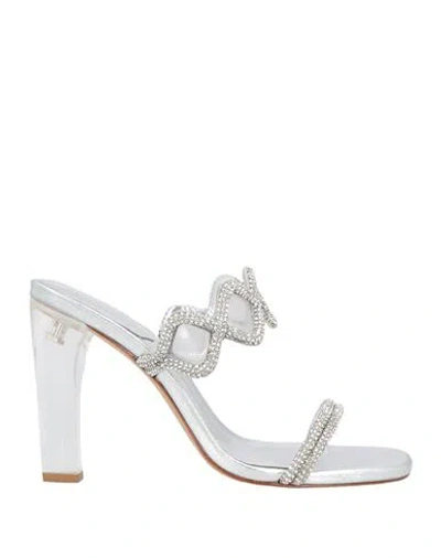 Schutz Woman Sandals Silver Size 5.5 Leather
